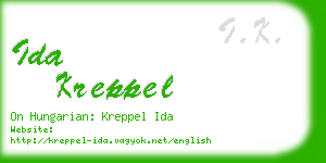ida kreppel business card